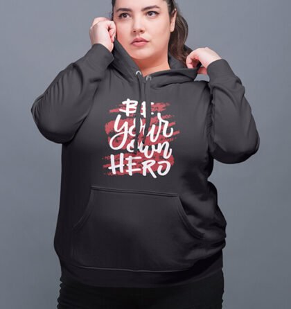 be your hero plus pullover hoodie