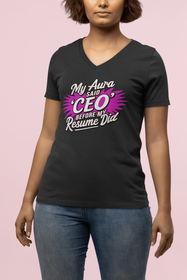 My Aura said CEO, Pink Burst Tee