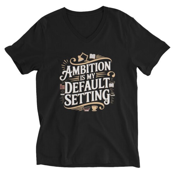 Ambition V-Neck T-Shirt in Black